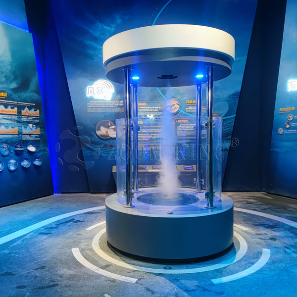 Uncovering the secrets of tornadoes: from scientific principles to immersive science exhibits - professionally customized interactive installations of natural phenomena