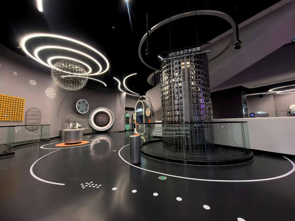 Concept development and spatial planning for science museum exhibits with themed zoning and visitor flow