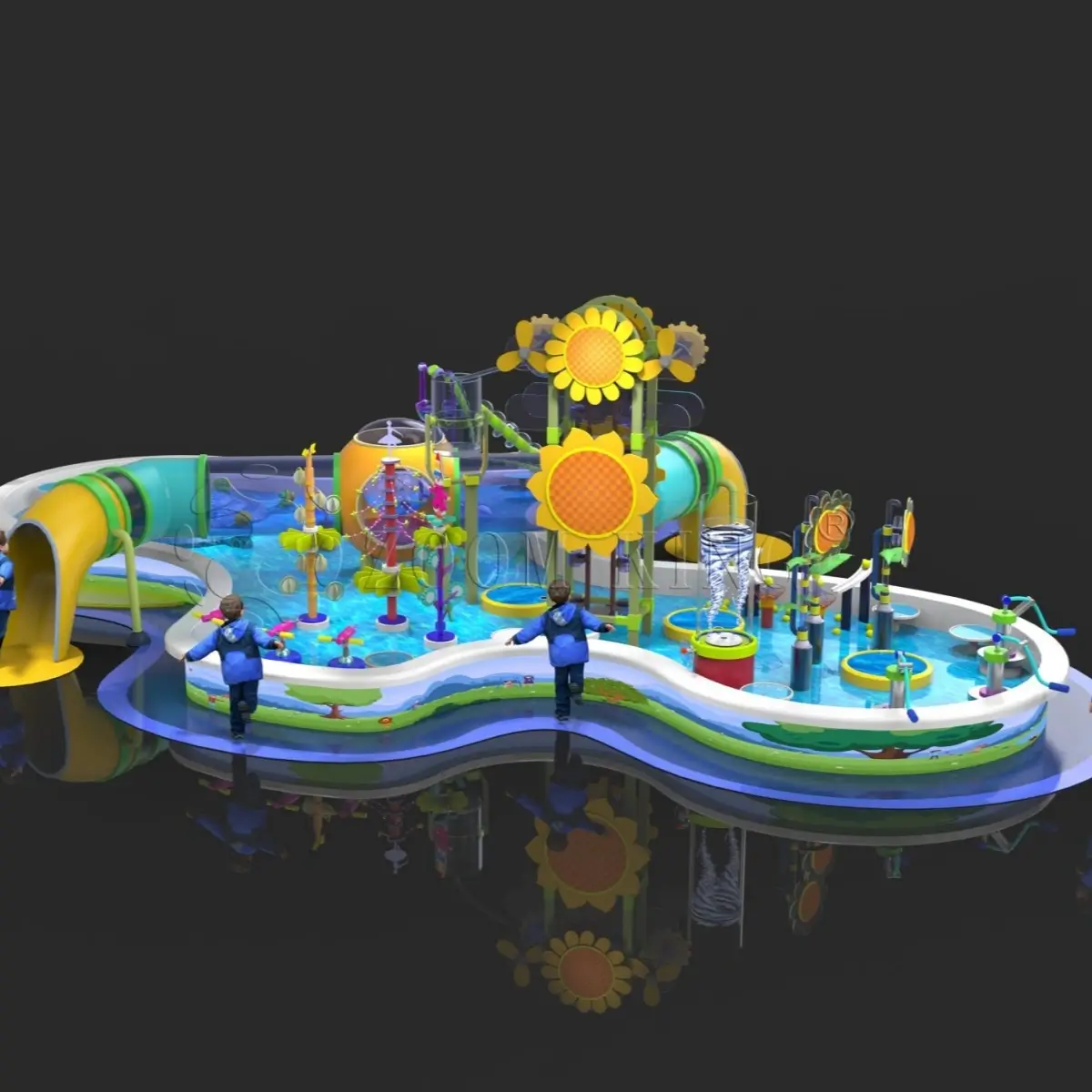 Aqua Adventure Zone: Outdoor & Indoor Water Feature Installation - SCIENCE EXHIBITS - Zigong Zhongqing Technology Co., Ltd. Operating under the brand Zoomking®.