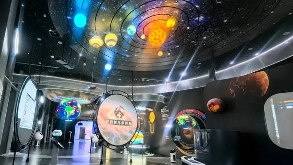 Deep Space Exploration Gallery at Hainan Science Museum featuring immersive astronomy exhibits and interactive space science displays by Zoomking