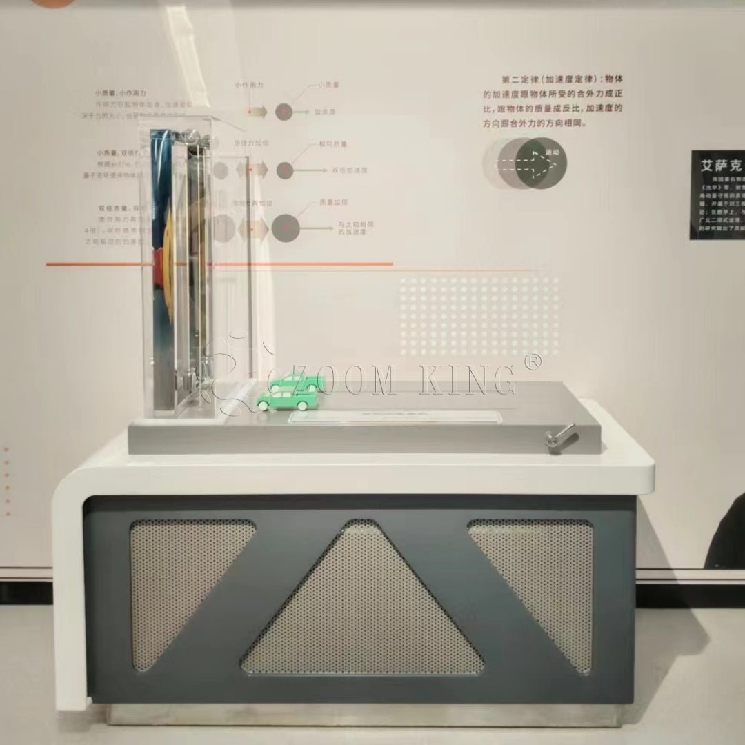 Hands-on action and reaction experiment illustrating Newton’s third law in science museums