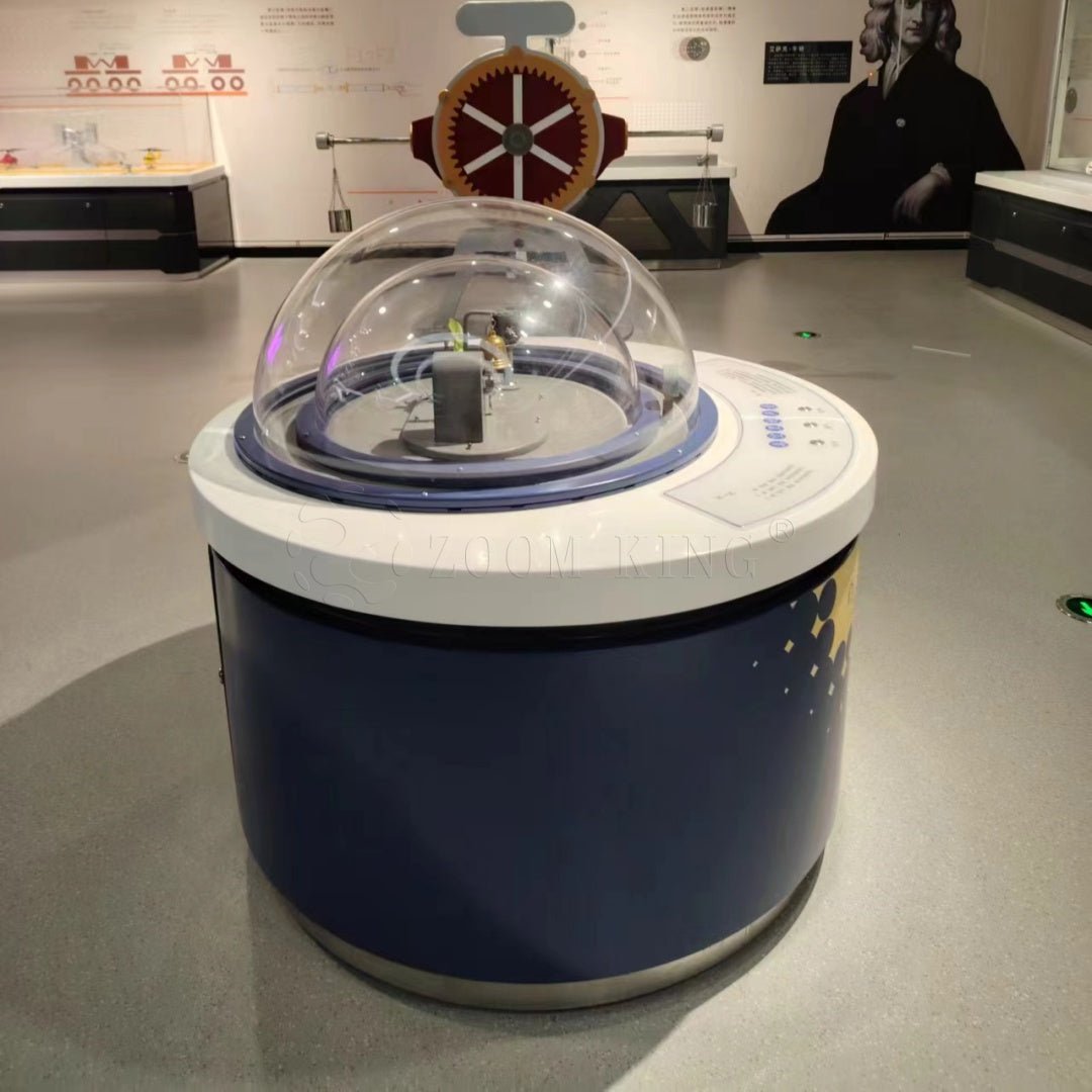 Vacuum sound experiment exhibit installed in children's science museum gallery