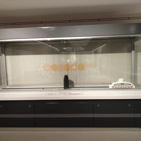 Interactive classical mechanics display explaining Newton’s laws of motion for education