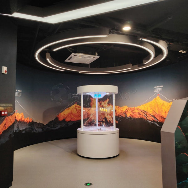 Cooperative ball movement interactive exhibit for teamwork learning in science museum