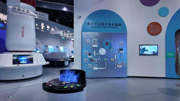 Custom museum exhibit environment designed for interactive science education