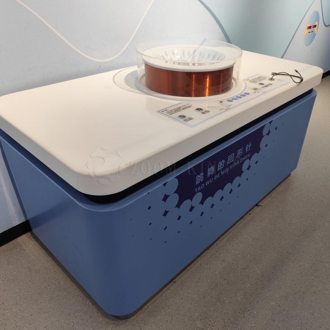 Electromagnetic coil magnetic field interactive experiment display