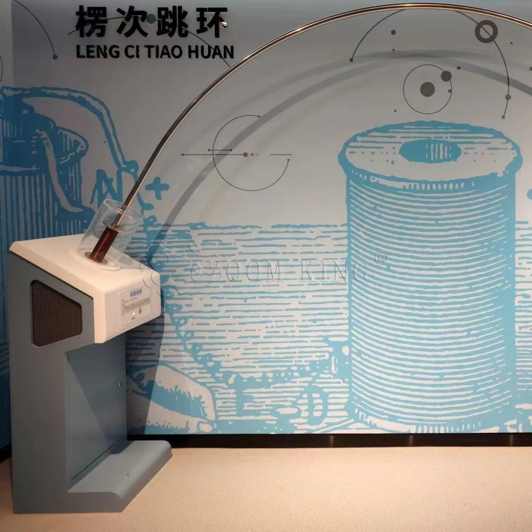 Electromagnetic induction experiment showing jumping ring motion based on Lenz’s law