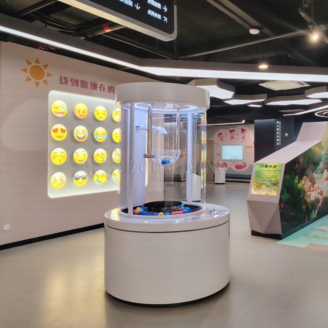 Facing pressure interactive exhibit for children's science museum exploring pressure dynamics
