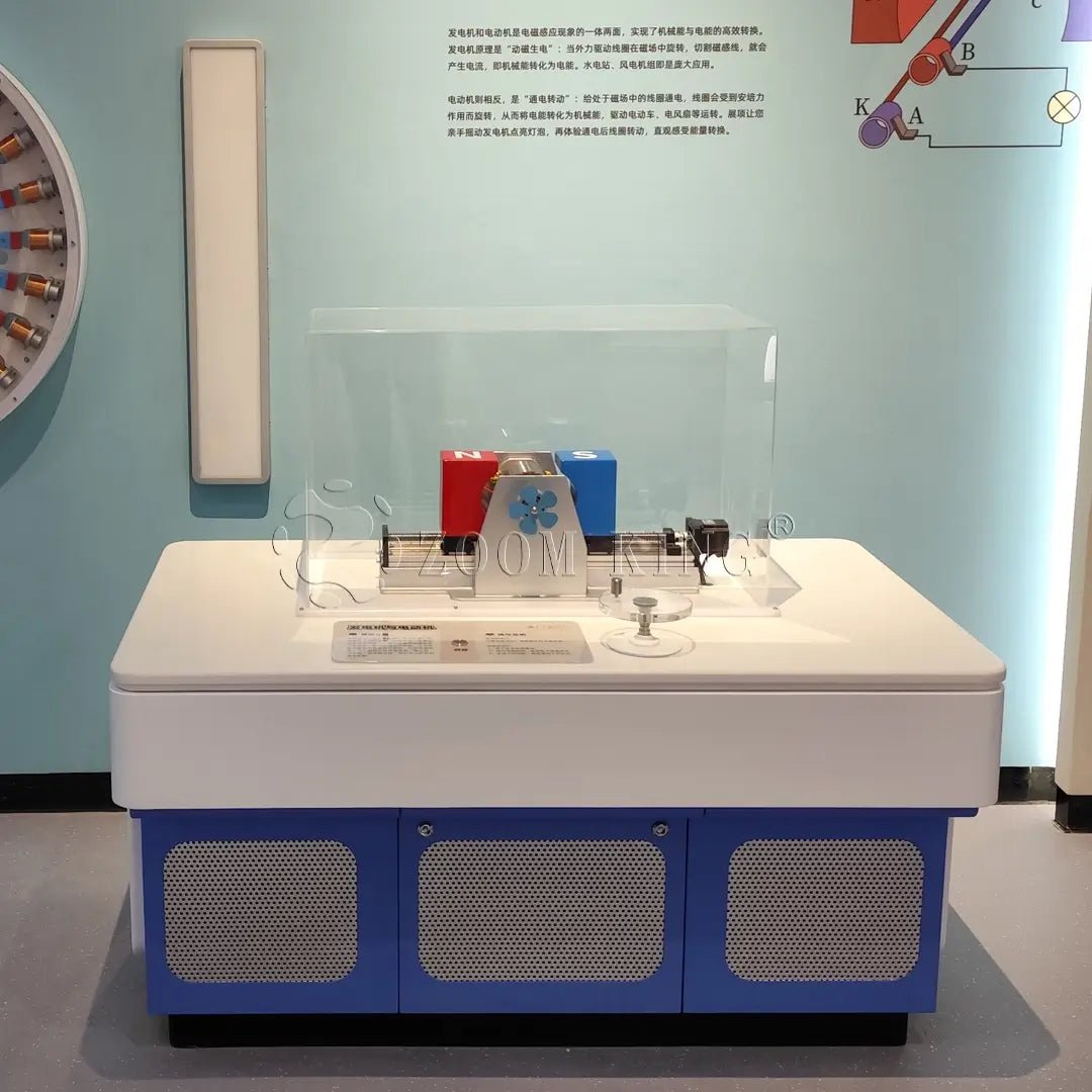 Generator & Electric Motor – Interactive Electromagnetic Induction Exhibit - SCIENCE EXHIBITS - Zigong Zhongqing Tech