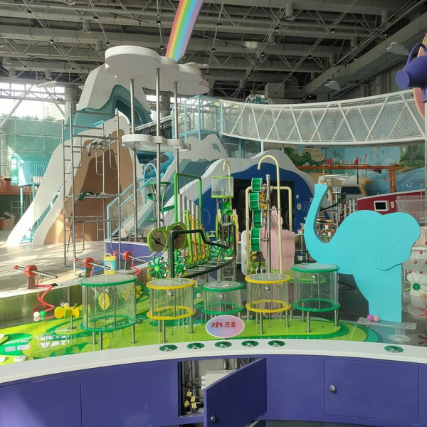 Hands-on water play interactive elements designed for children in science museums
