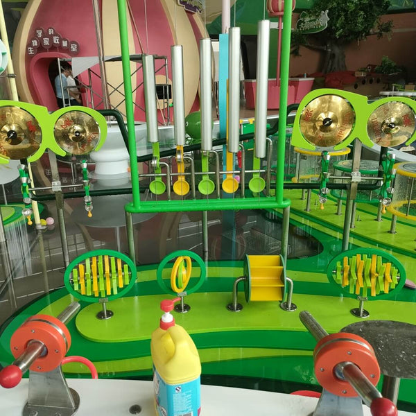 Hands-on water play interactive elements designed for children in science museums
