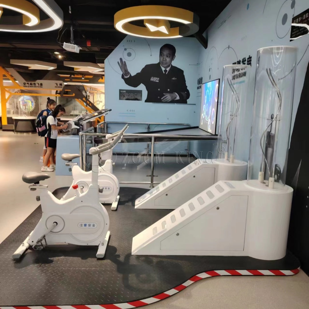 Human power generation interactive exhibit