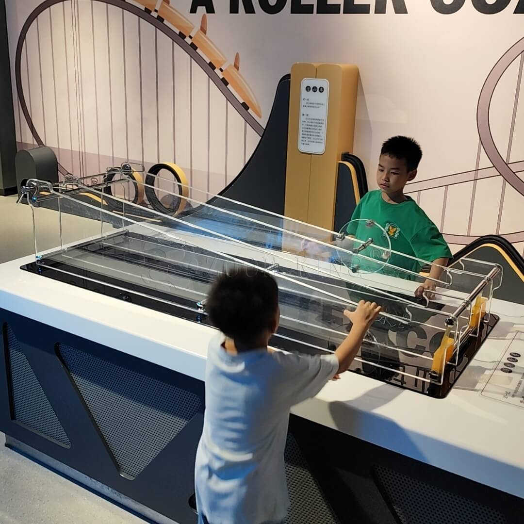 Slope race inertia interactive exhibit integrated in science museum gallery
- Zigong Zhongqing Technology Co., Ltd. Operating under the brand Zoomking®.