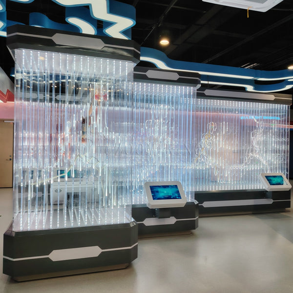 Human body science exhibit with multimedia interaction