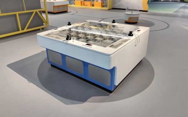 Interactive museum exhibits designed for public science education at Zichuan Science Museum