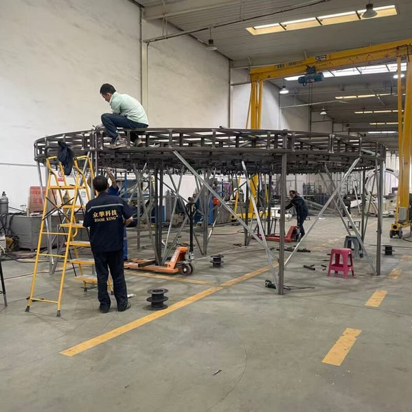 In-house engineering design and fabrication of interactive science museum exhibits with durable mechanical structures.
