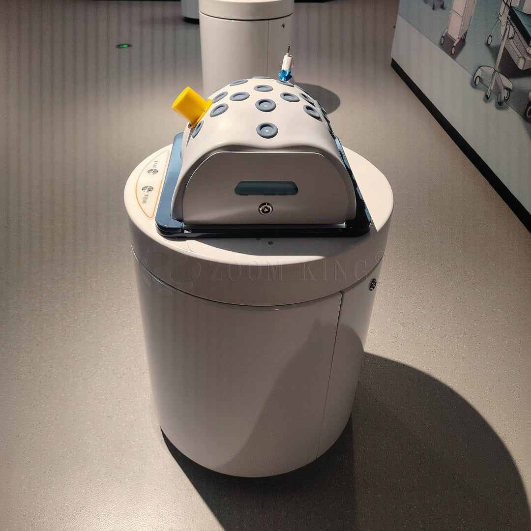 Children participating in medical simulation interactive science exhibit