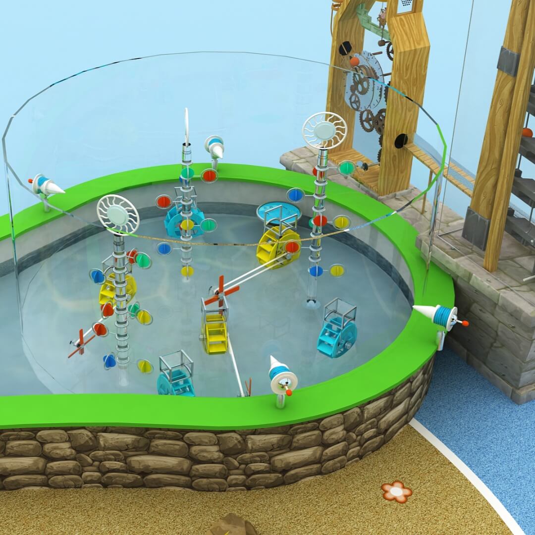 Interactive water flow control gates for hands-on water science learning