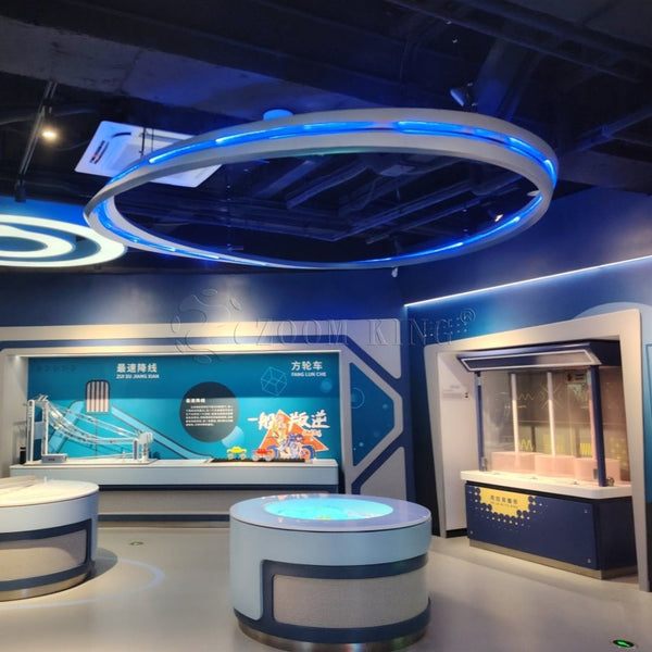 Mobius strip interactive math exhibit demonstrating a one-sided surface in science museums