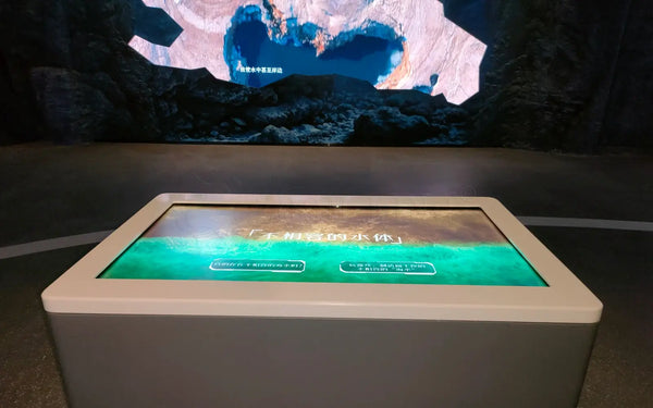 Ocean education exhibit environment inside a science museum