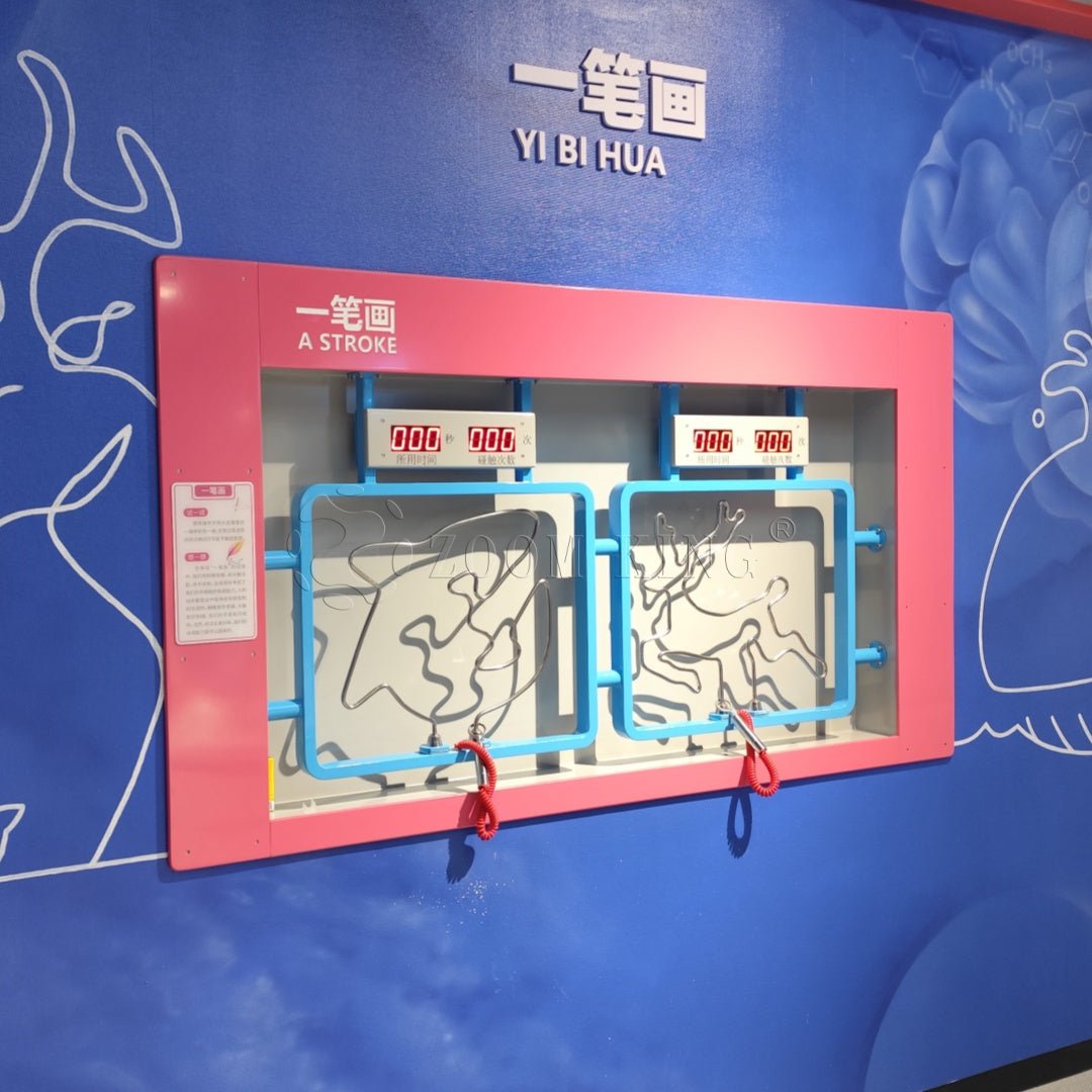 One touch drawing path challenge interface for hand eye coordination training