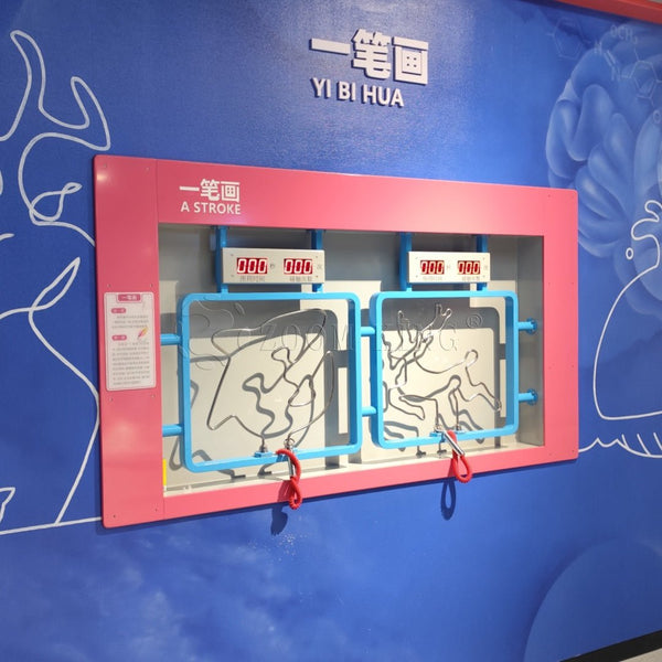 One touch drawing path challenge interface for hand eye coordination training