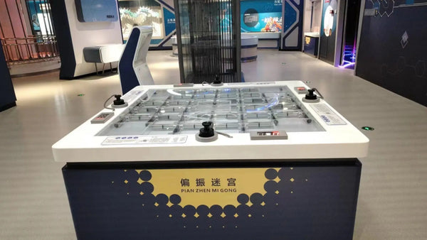 Interactive polarization maze exhibit designed for optics and physics education