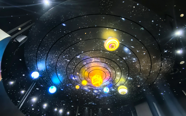 Planetary Family interactive exhibit in Hainan Science Museum deep space gallery