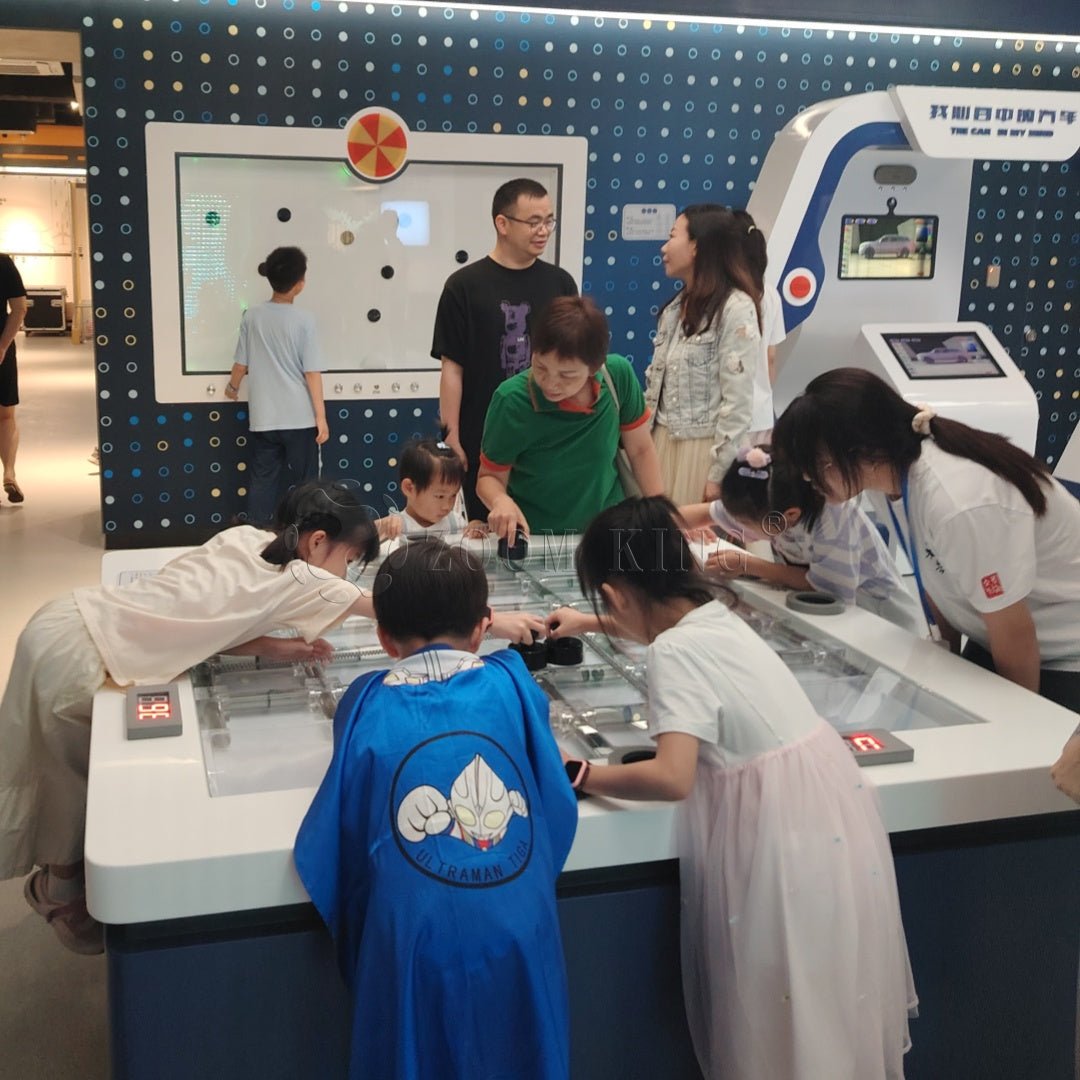 Polarized maze interactive science exhibit for hand-eye coordination and problem solving