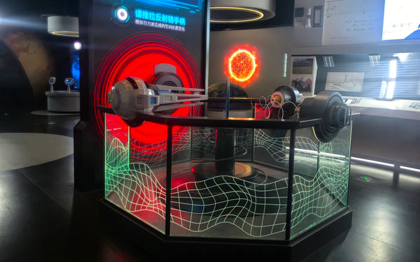 Ripples of the Universe interactive exhibit illustrating cosmic spacetime waves