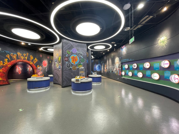 Science and technology center interactive exhibits for public education