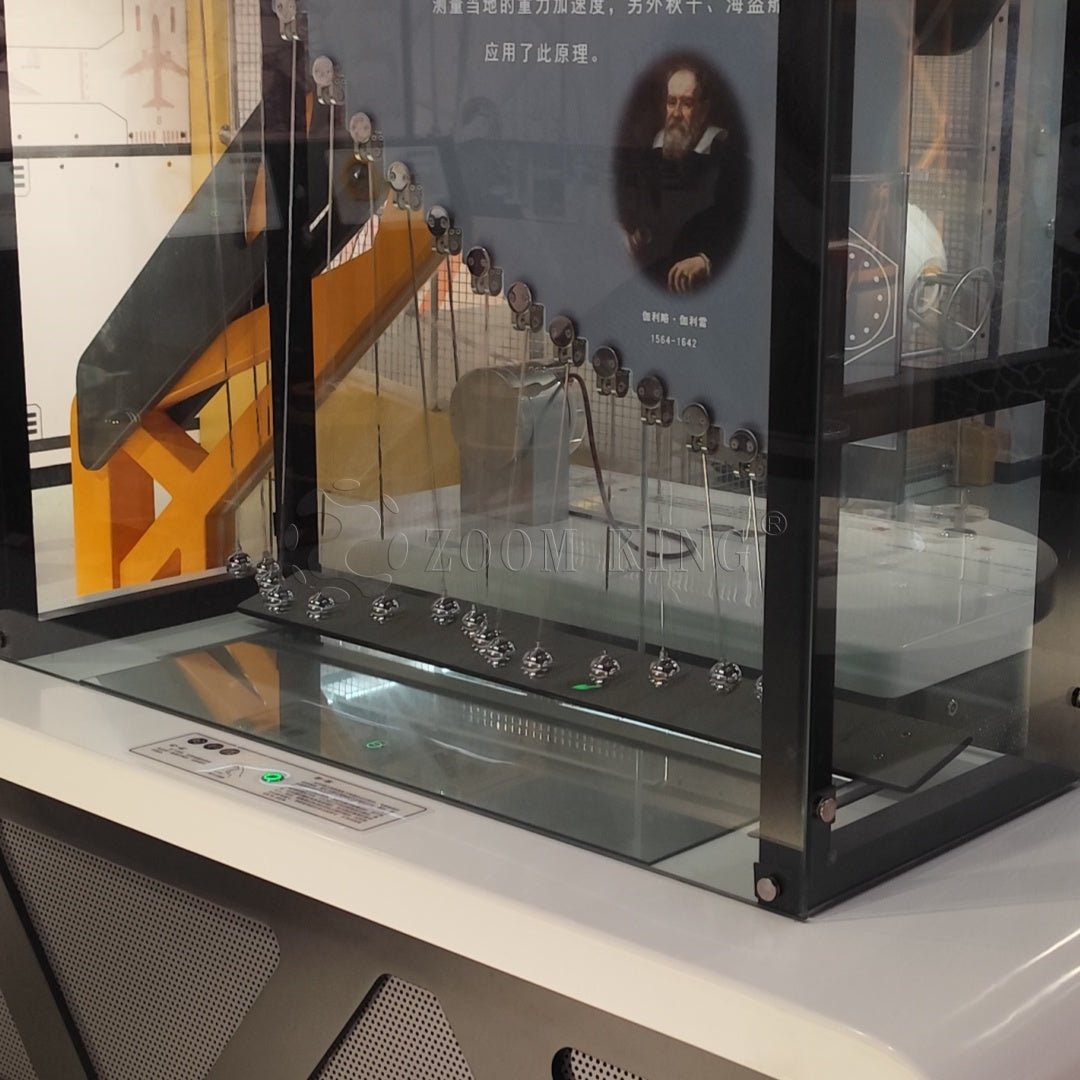 Serpentine pendulum motion demonstrating wave interference and resonance physics