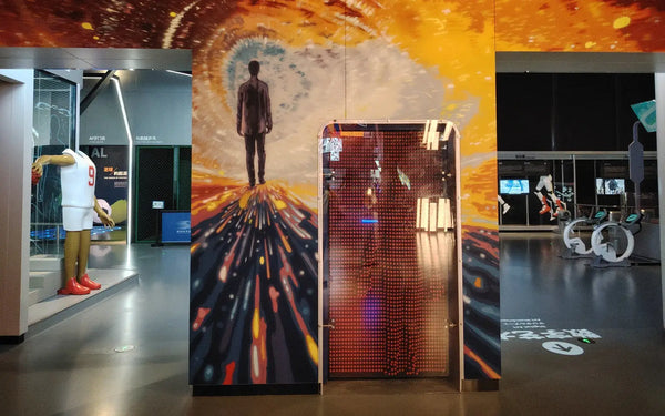 Immersive digital media installation inside Shenzhen Science Museum interactive gallery